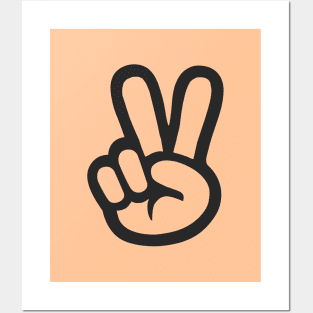 Simple Peace Hand Posters and Art